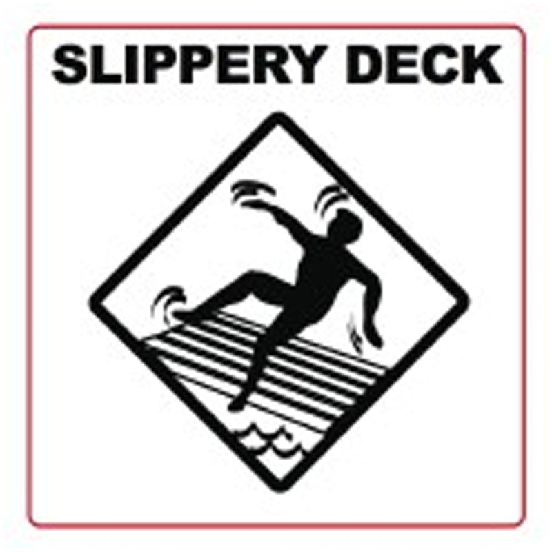SLIPPERY DECK SYMBOL 6" X 6"