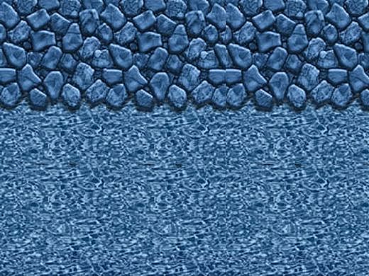Swimline 27' Round Boulder Swirl Overlap Liner, 48-52" Wall | LI2748BSO25