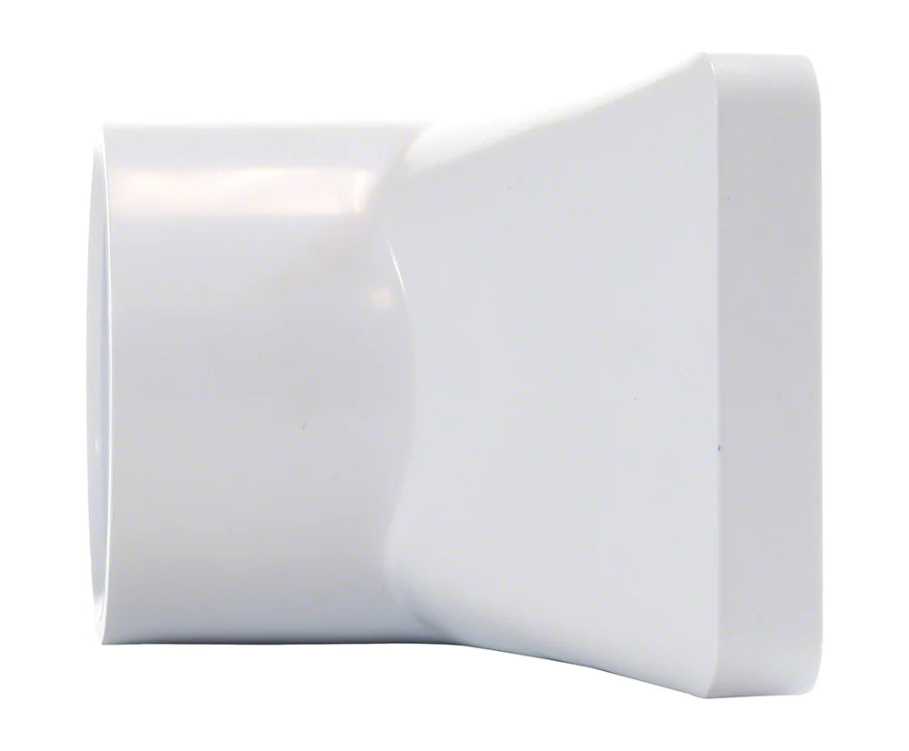 Pentair 2.5" x 6" Concrete Gutter Drain & Grate, White | 542039
