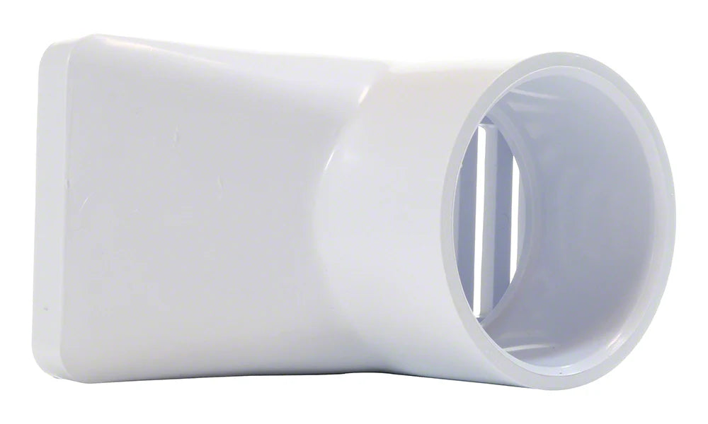 Pentair 2.5" x 6" Concrete Gutter Drain & Grate, White | 542039