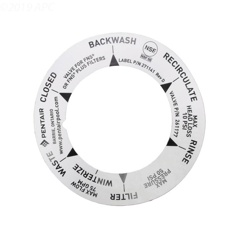 1.5" POSITION DE VALVE LABEL| 27114