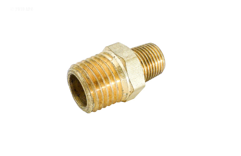.25" X 1/8" MPT BRASS REDUCER COUPLING 119C