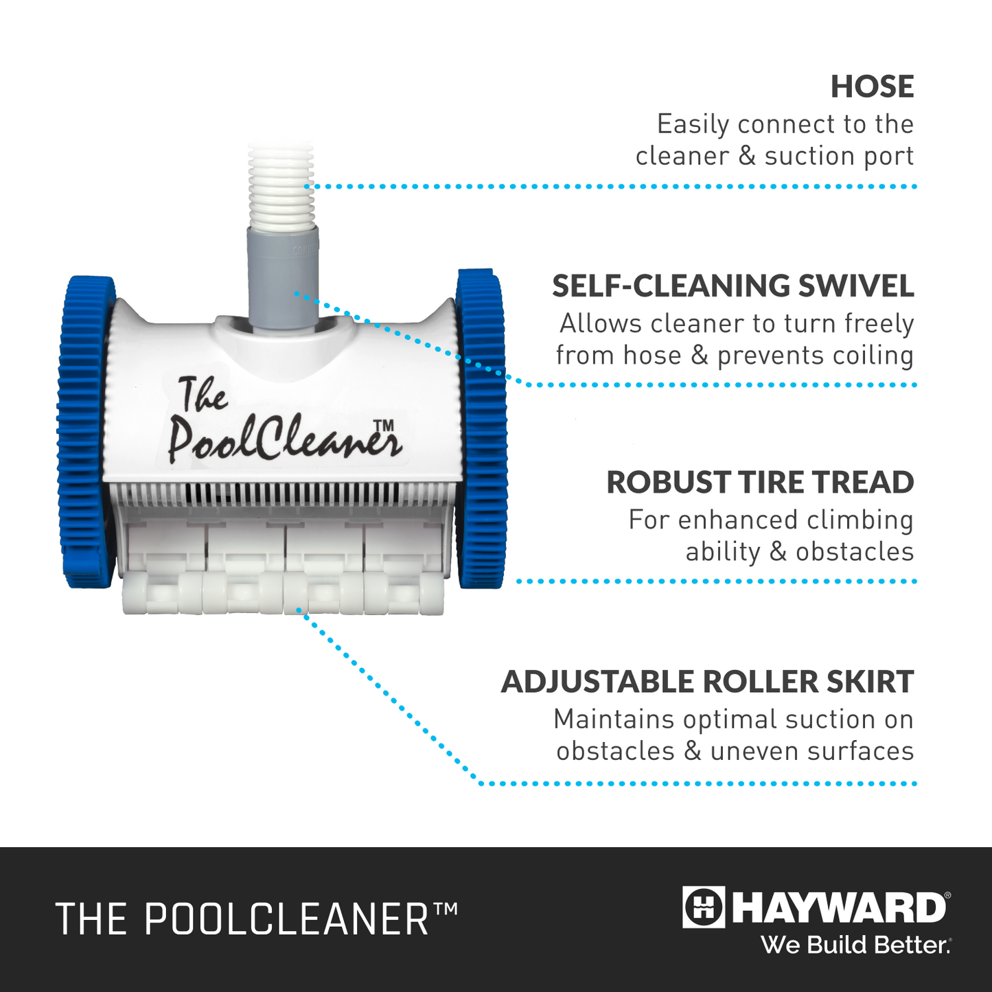 POOLVERG 2 WHL GUNITE Automatic Suction Cleaner W3PVS20JST