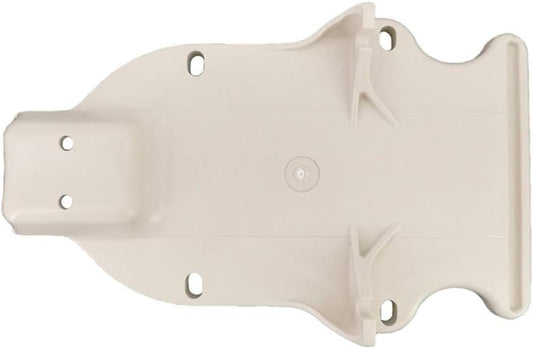 The Pentair SuperFlo Base (350094) is a white plastic mounting bracket with multiple screw holes and two side hooks, designed for compatibility with Pentair SuperFlo inground pool and spa pumps.