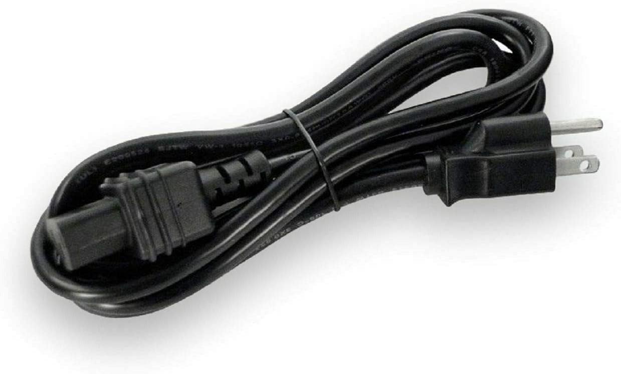 The Maytronics Dolphin Digital Power Supply Cable (58984402LF) is a black cable with a three-prong plug and rectangular connector, perfect as a replacement for your Dolphin robotic pool cleaner's digital power supply.