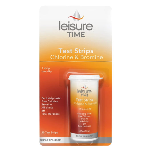 Leisure Time Chlorine & Bromine Test Strips, 50 Strips (45006A) by Leisure Time provide accurate pool or spa water testing.