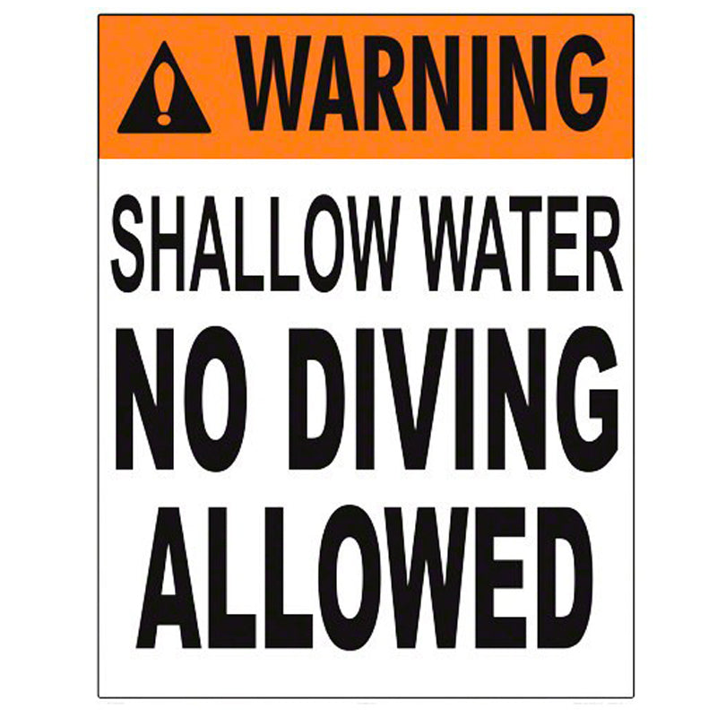 WARNING SHALLOW WATER NO DIVING