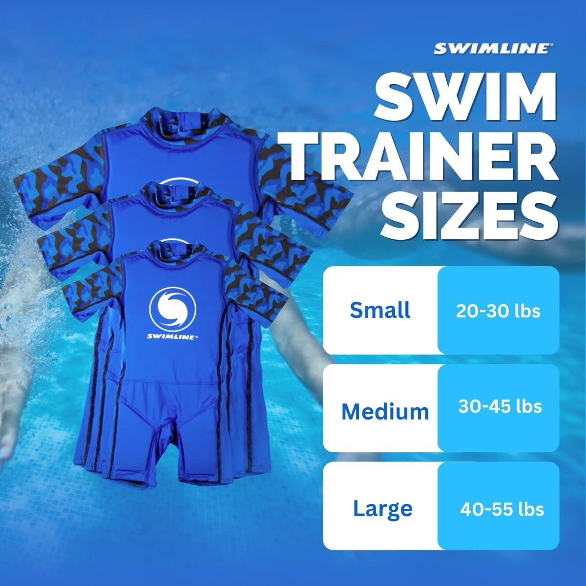 Swimline Small Lycra Floating Swim Trainer, Blue | 9892B