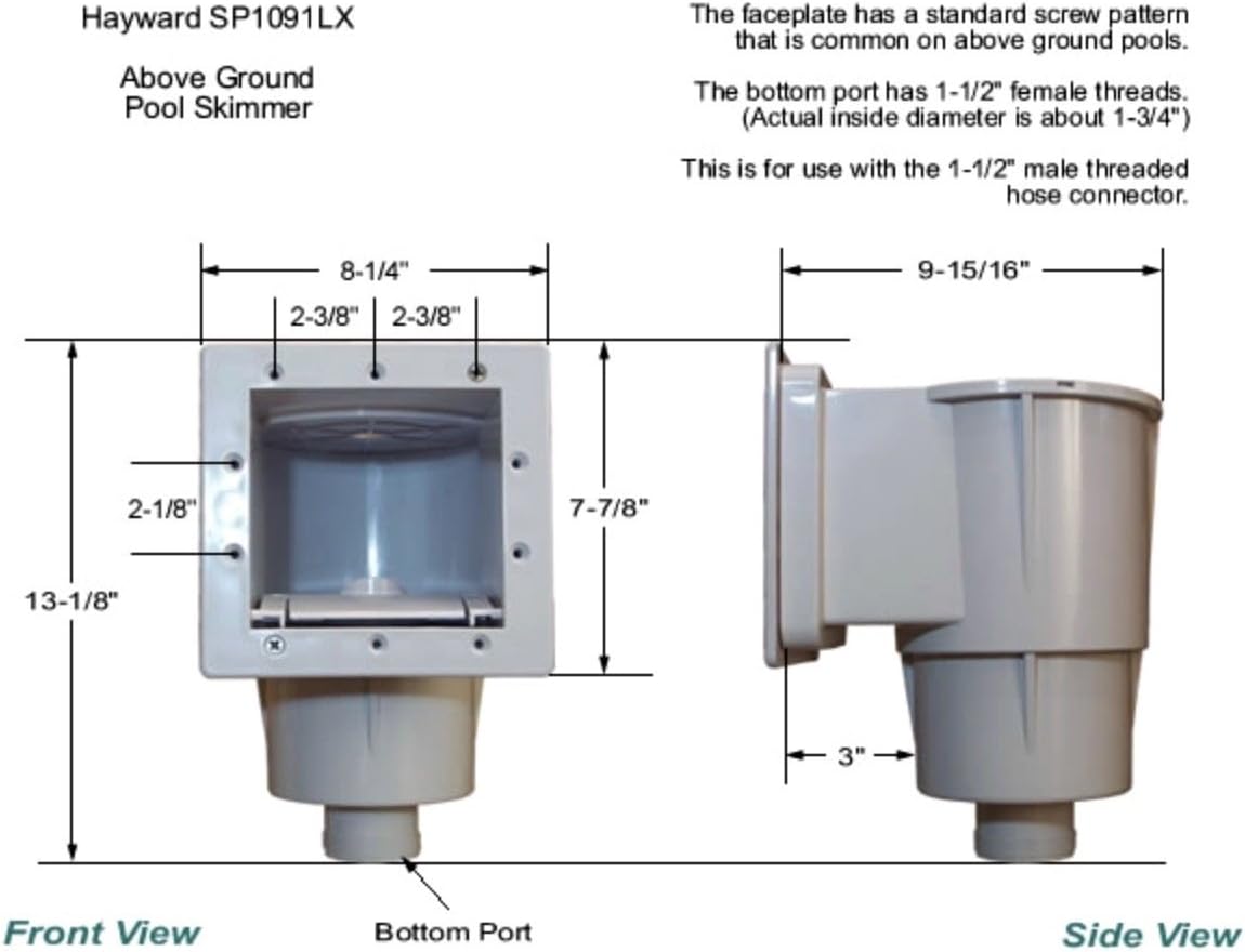 Hayward A/G Skimmer for Vinyl w/ Accessory Kit | SP1091LX