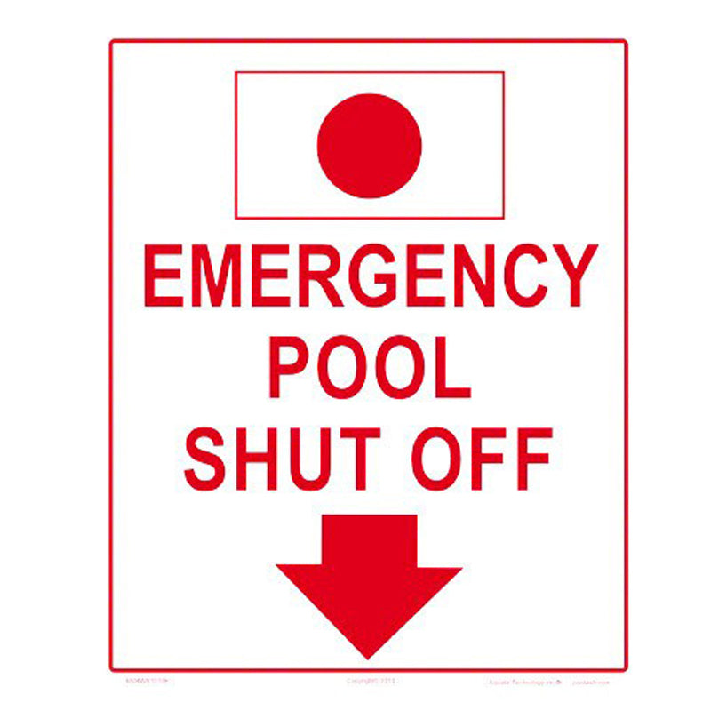 EMERGENCY POOL SHUT OFF ARROW