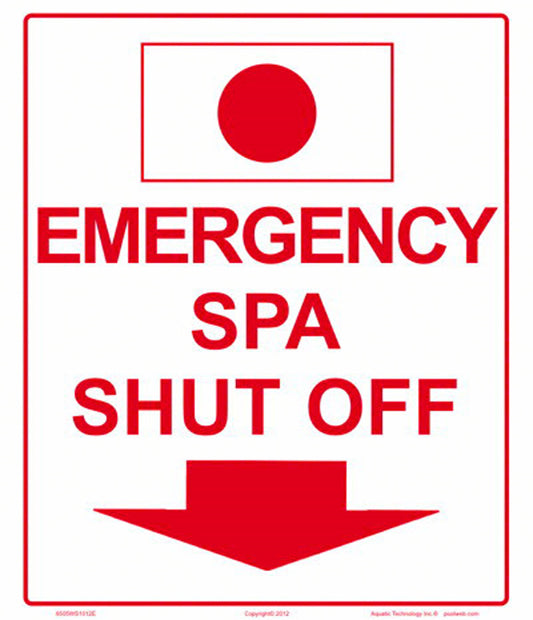 SPA EMERGENCY SHUT OFF SIGN