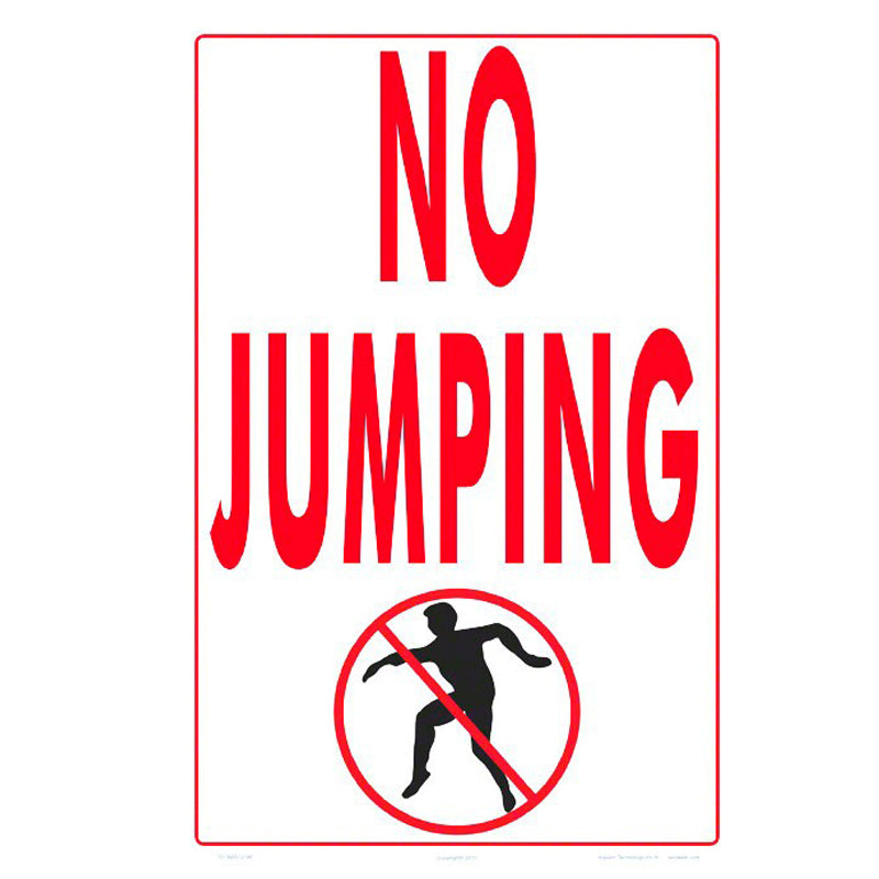 NO JUMPING SIGN