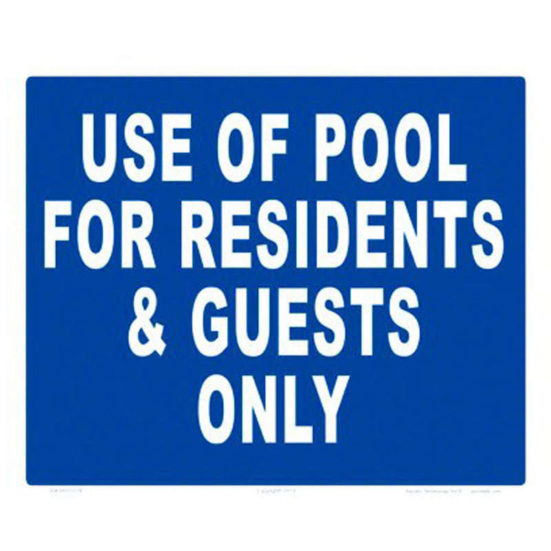 USE OF RESIDENT & GUEST ONLY 12X10 PLASTIC