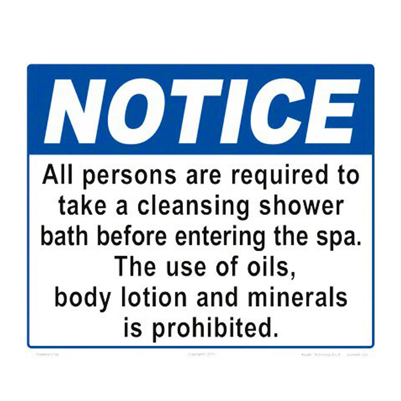 NOTICE, SHOWER 12 X 10