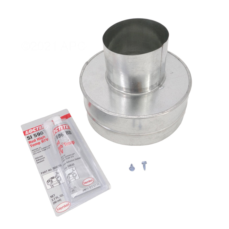 4" X 8" METAL FLUE COLLAR