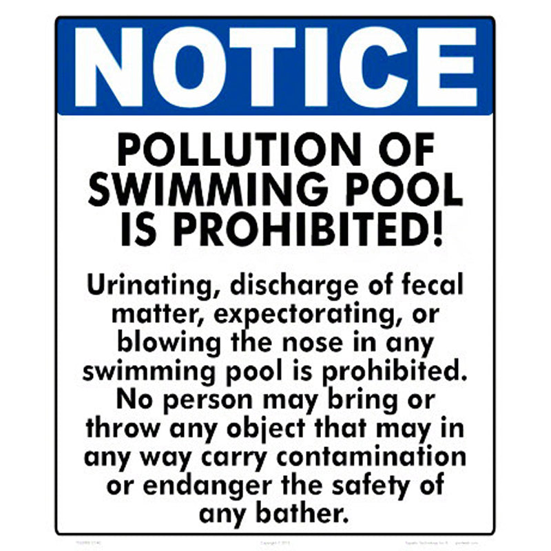 NOTICE NY POLLUTION SIGN
