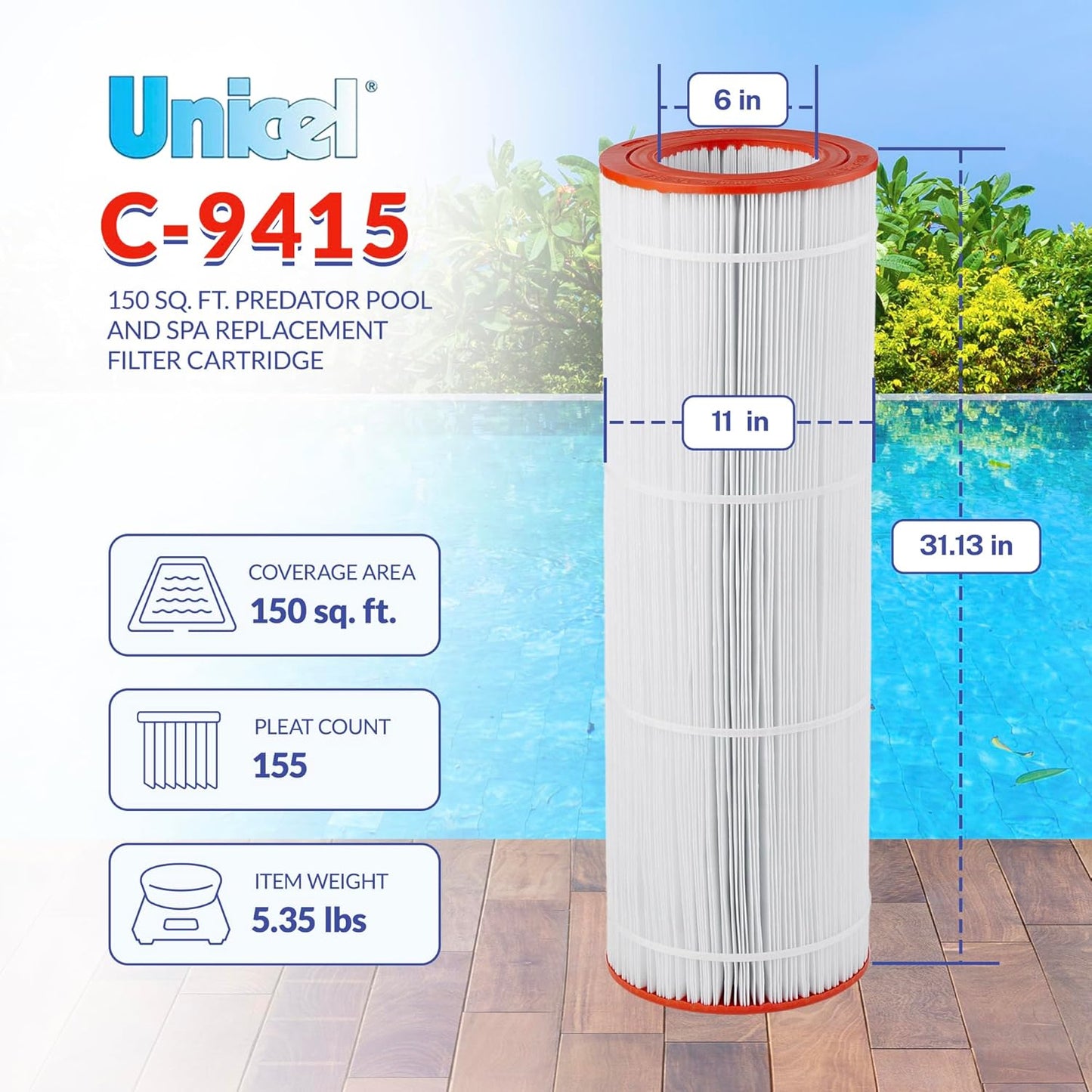 Unicel Replacement Filter Cartridge 150 sf Predator | C-9415