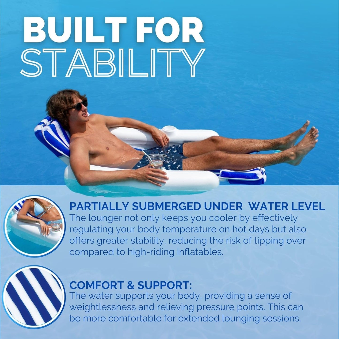 Swimline SunChaser Padded Luxury Lounge Chair | 10010