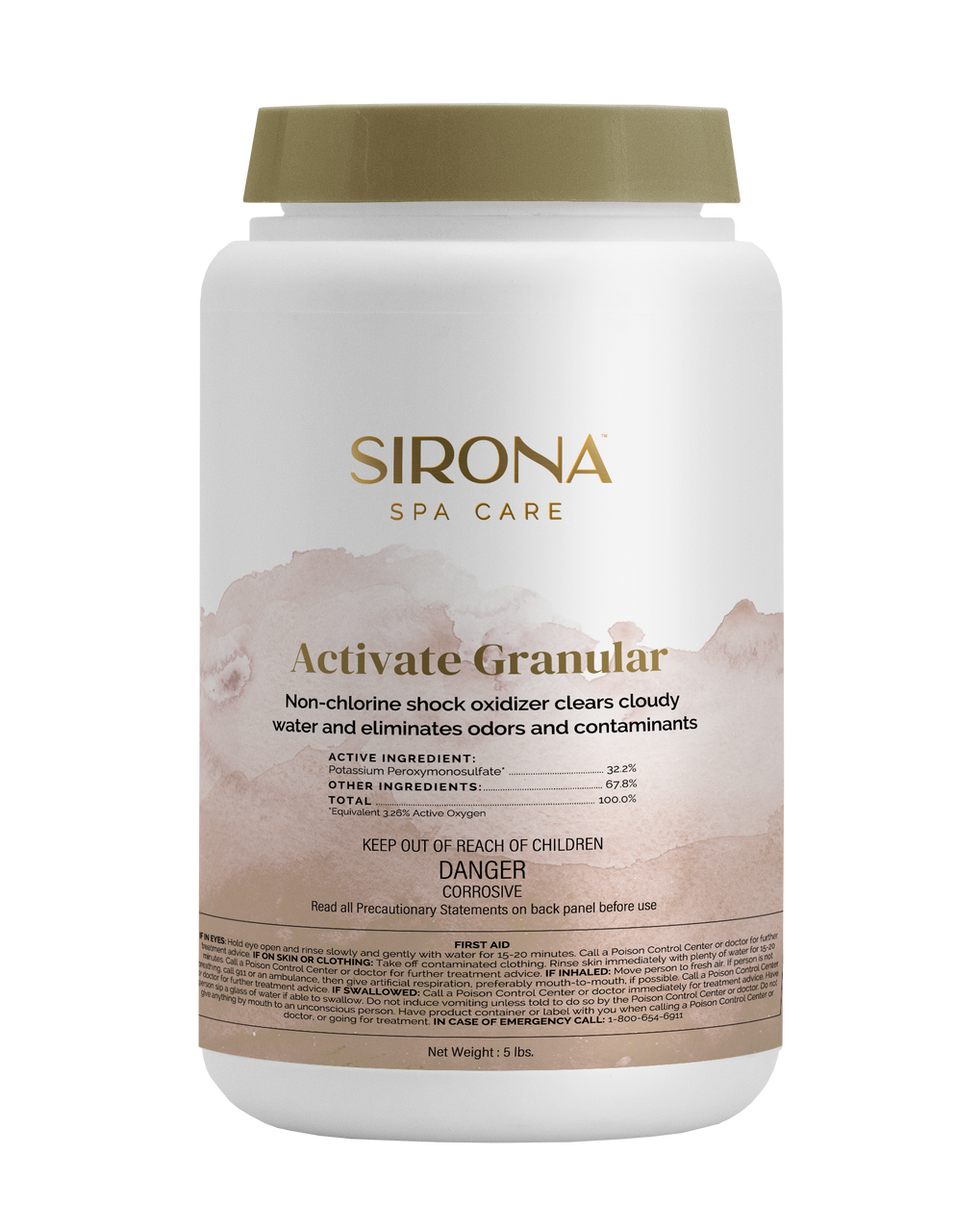 Sirona Activate Granular non-chlorine shock oxidizer, 5 lb / 80 oz
