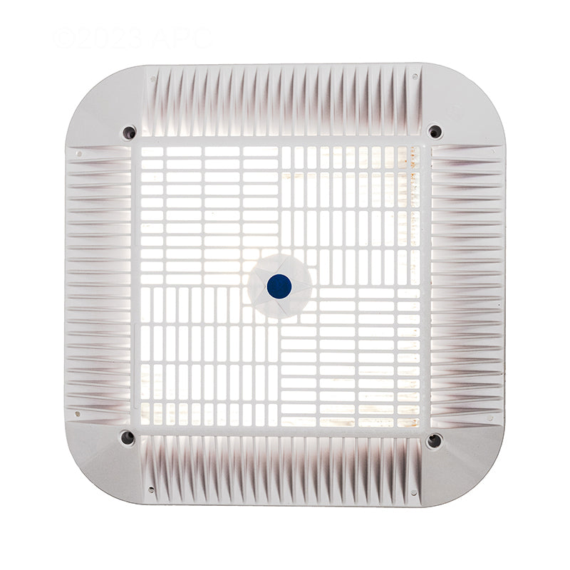 16" SQUARE RETROFIT TO 12" FRAME AND ADAPTER 4 HOLE WITH COVER WHITE VGB COMPLIANT