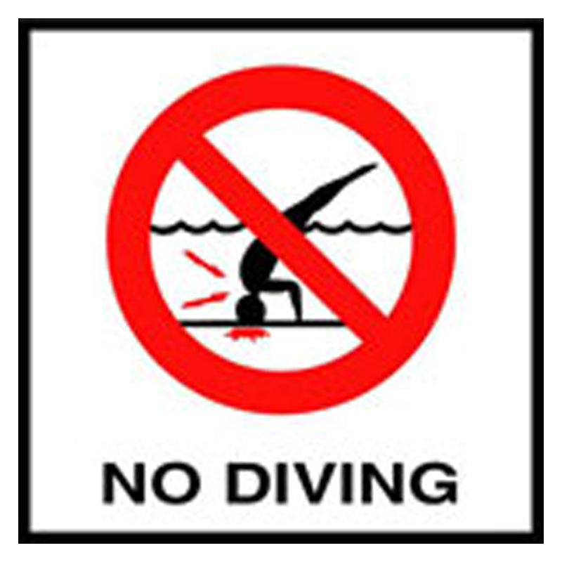 Inlays "No Diving" W/ International Symbol , SR | C621500