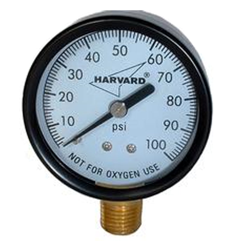 PRESSURE GAUGE .25" MPT LOWER 4.5" FACE 0 TO 100# STEEL CASE