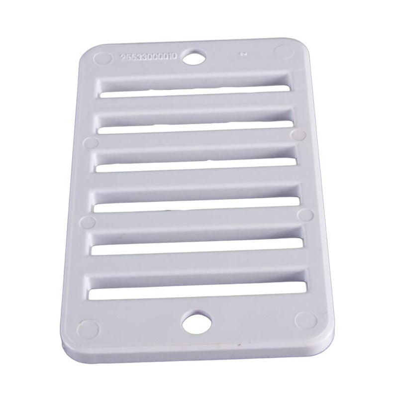 RECTANGULAR GRATE W/ SCREWS, GRAY