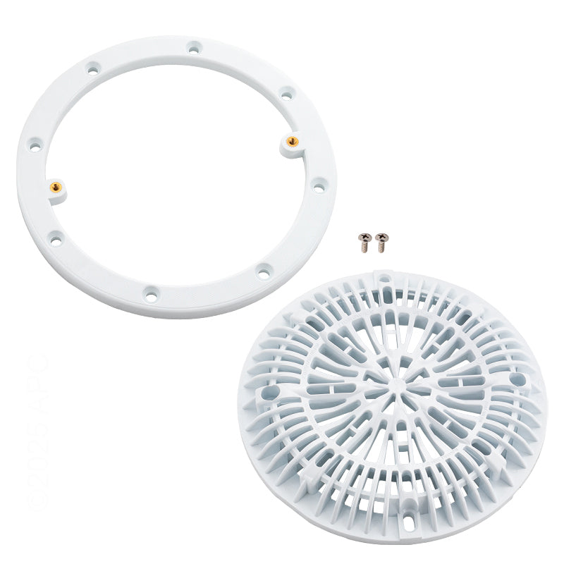 Vinyl Pool Main Drain Rin G 8in Galaxylid White