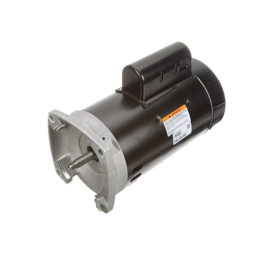 A black and silver Century electric motor, model B2840V1, perfect for replacing pool motors, is shown with mounting brackets and a label against a plain white background.