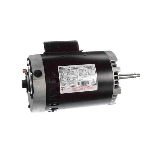 Century Polaris Booster Pump Motor 3/4HP 3450 RPM with a cylindrical shape, labeled, and featuring a protruding shaft and multiple connecting points; perfectly compatible as a MAGNETEK replacement.