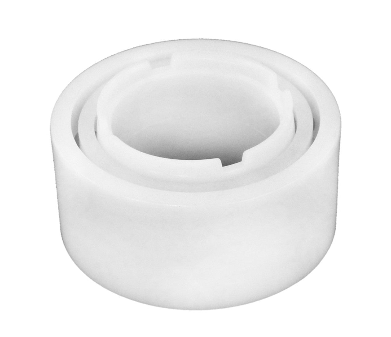 The Maytronics Dolphin Guide Wheel (Single Unit, 3884997) is a white, cylindrical plastic bearing ideal as a replacement or OEM guide wheel for various Maytronics Dolphin robotic pool cleaners.