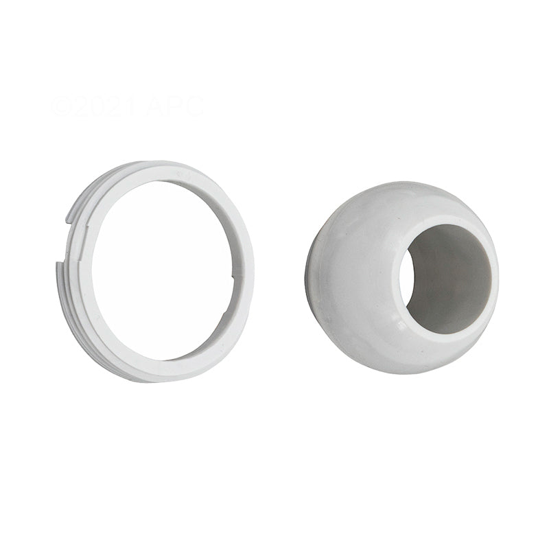 EYEBALL & RETAINING RING WHITE