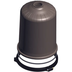 The HAYWARD Filter Head w/ Clamp System (DEX7220BTC) is a brown, dome-shaped cover with a circular frame and base attachment hardware.