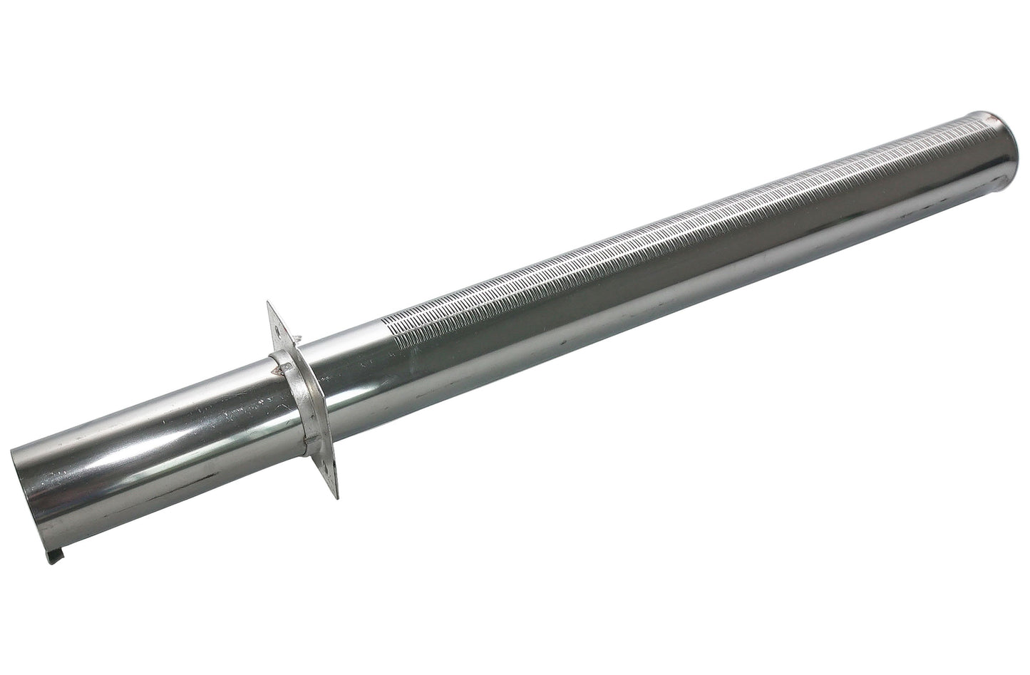 The Hayward FDXLBRN1931 FD Burner by HAYWARD is a cylindrical metal tube with a flange and small perforations near one end, shown against a white background.