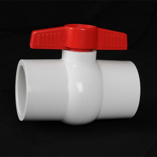 Hayward 1.5" Socket Compact PVC Ball Valve, White | QVC1015SSEW