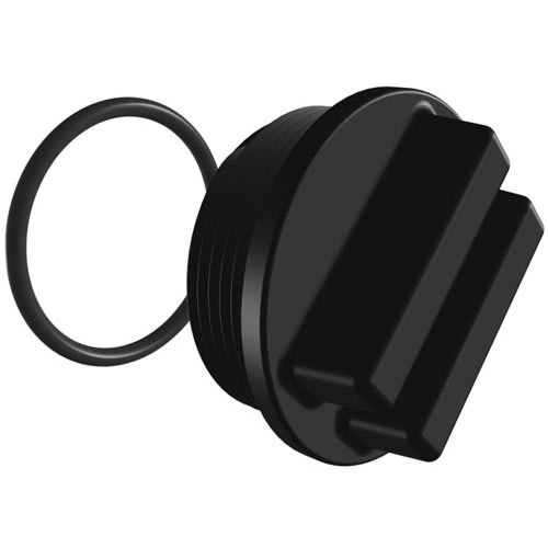 Hayward Plastic Threaded Winter Plug w/ O-Ring for 1-1/2" Fitting, Black | SP1022CBLK