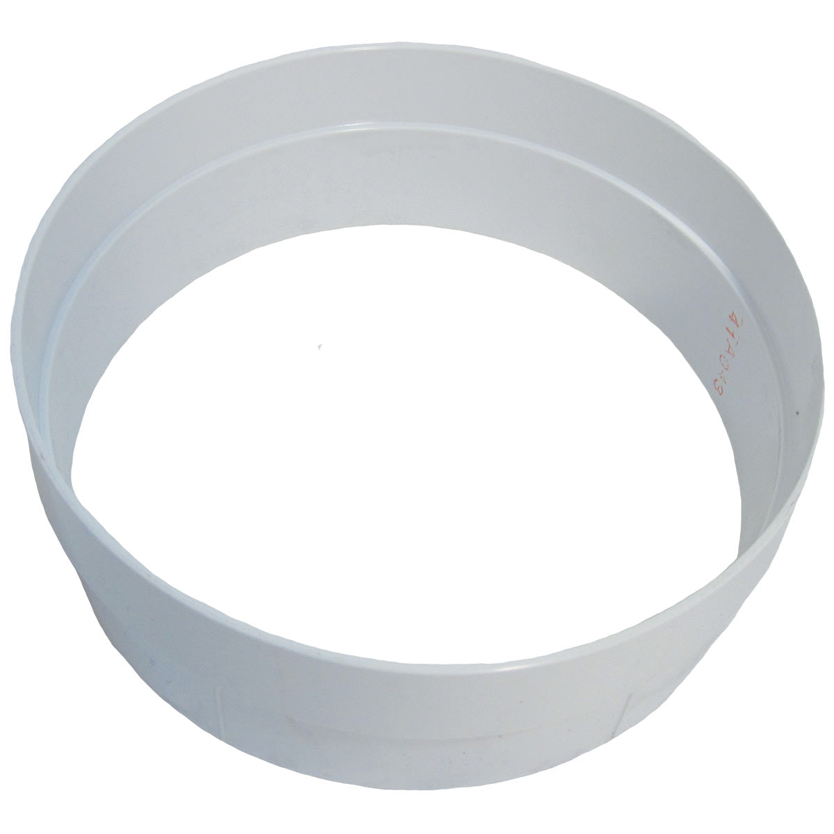 A Hayward Skimmer Extension Collar (SP1070P) by HAYWARD, featuring a white, circular, plastic ring with a smooth surface.
