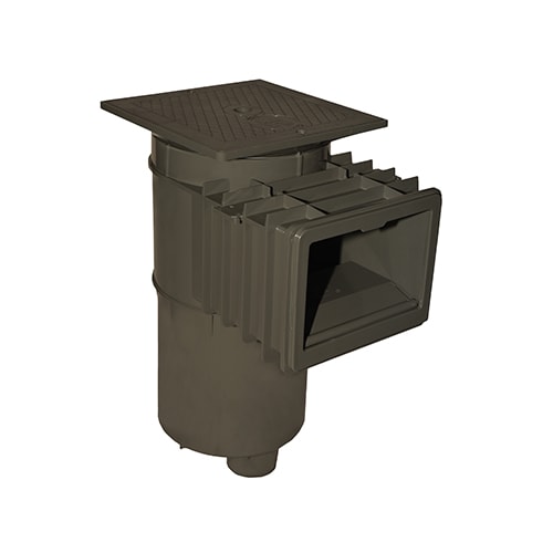 Hayward 2" Threaded Wall Skimmer w/ Square Lid, Dark Gray | SP1082DGR