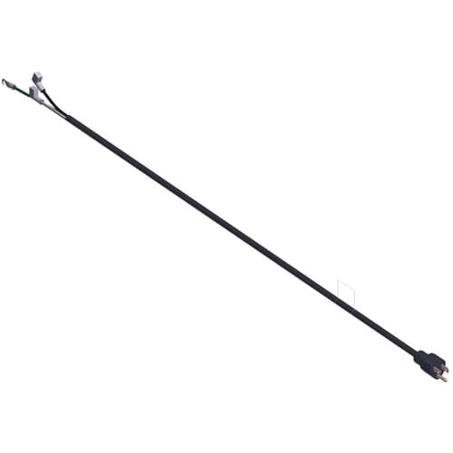 The Hayward 6' Replacement Cord Set, SPX1250WA, by HAYWARD features a long black power cord with a three-prong plug on one end and a device connection on the other.