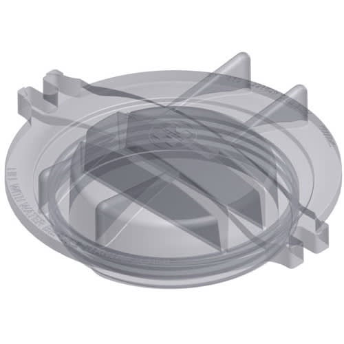 The Hayward Super II Pump Strainer Cover (SPX3000D) by HAYWARD is a gray plastic screw-on cap with raised grip sections and a circular base, shown from an angled perspective on a white background.