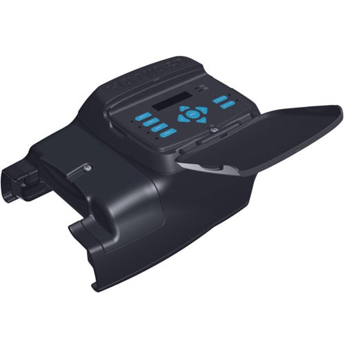 The HAYWARD SPX3400DR EcoStar & TriStar Pump Drive Controller features a black body, small digital display, blue buttons, and right-side open compartment—ideal as a replacement motor drive for your variable speed pool pump.