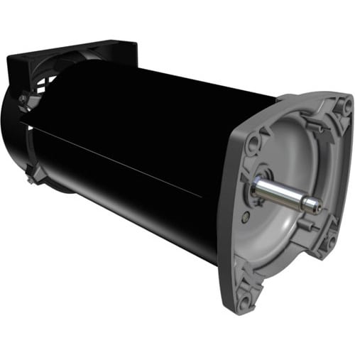The HAYWARD EcoStar & TriStar Pump Motor 2.7HP Square Flange (SPX3400Z1ECM) is a black cylindrical electric motor with a metal mounting flange and protruding shaft, displayed at an angle against a plain white background.