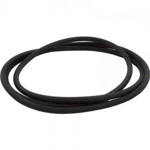 A Hayward Sand Filter O-Ring (SX200Z7) by HAYWARD, made of black rubber, is coiled in a loose circular shape against a white background.