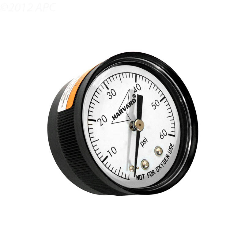 PRESSURE GAUGE .25" MPT BACK 2" FACE 0 TO 60# PLASTIC CASE