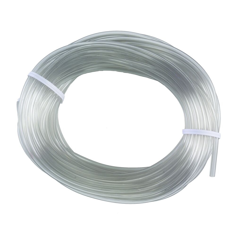 A coiled bundle of Pool Goods Intermatic 75' Air Tubing (RC117) in clear plastic, secured with two white zip ties.