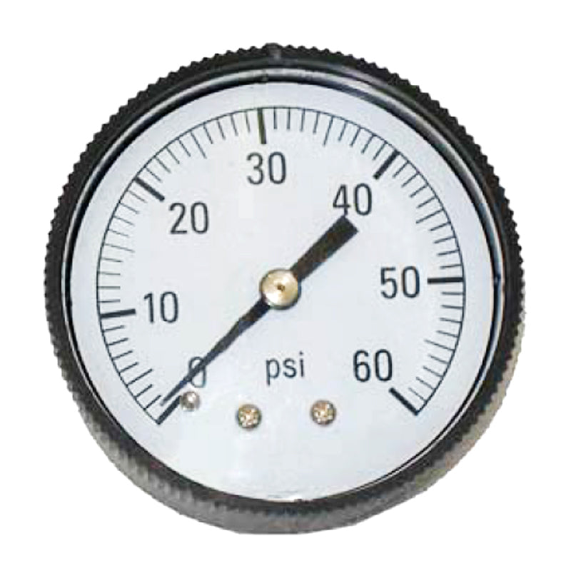 PRESSURE GAUGE, 1/4" BACK MOUNT