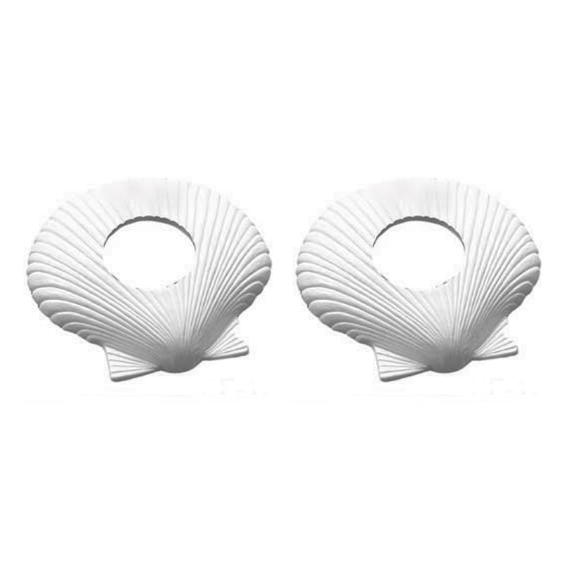 IG ESCUTCH.,WHITE SHELLS,PAIR