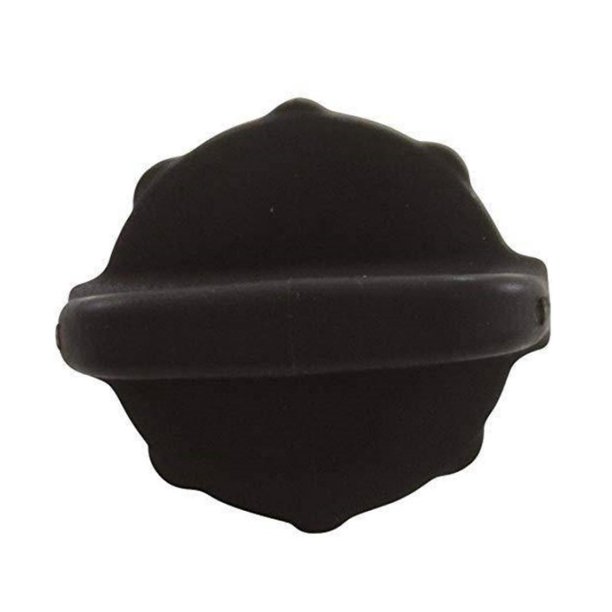 The Frog King Tech Frog XL Pro Knob w/ O-Ring (01-22-9945) by Frog, shown from above with a black horizontal grip on a white background—perfect for pool cycler parts or O-ring replacements.