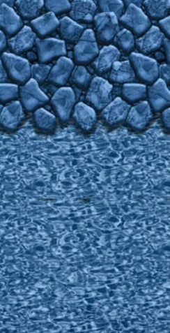 Swimline 27' Round Boulder Swirl Overlap Liner, 48-52" Wall | LI2748BSO25