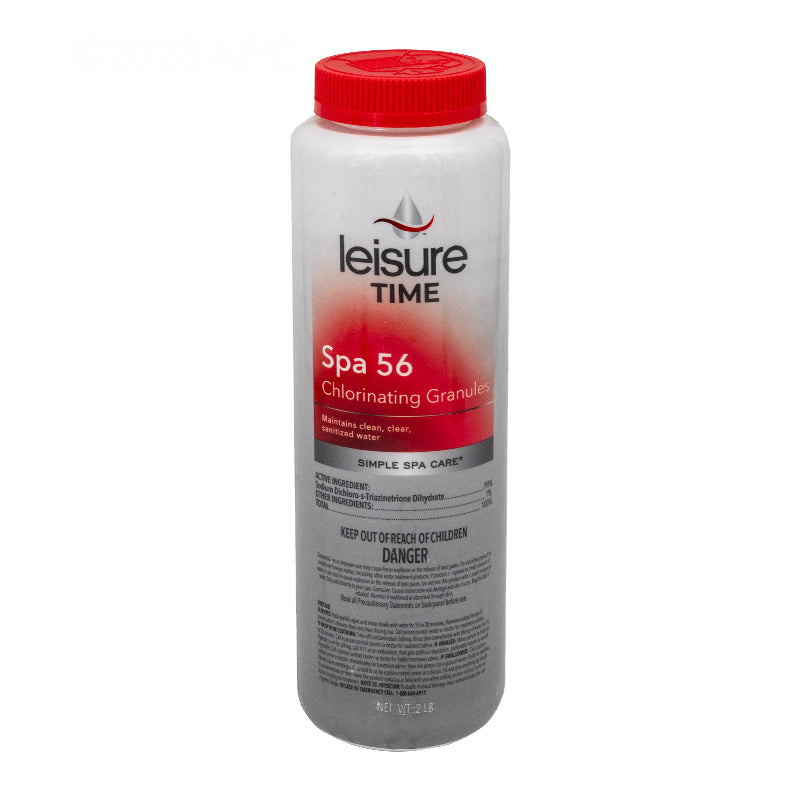 Leisure Time Spa 56 Dichlor Chlorinating Granules (2 lb, 22337A) by Leisure Time keep your spa water clean and clear. Use with spa sanitizer for a fresh, inviting hot tub or spa experience.